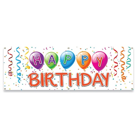 Happy Birthday1 Banner Concession Stand Food Truck Single Sided